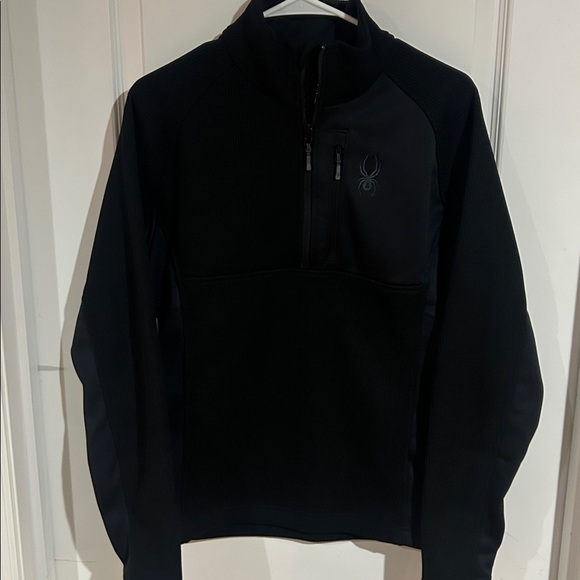 Spyder Men's Black 1/4 Zip Pullover - Picture 2 of 8